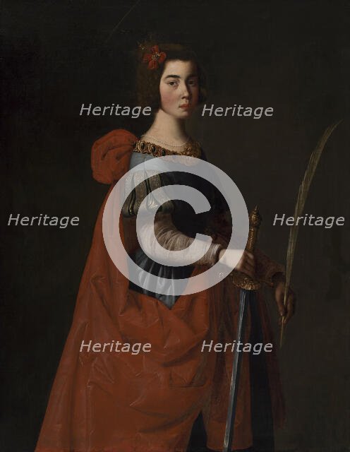 Saint Catherine of Alexandria, c1650-1660. Creator: Zurbarán, Francisco, de (1598-1664).