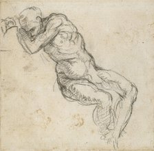 A nude Man sleeping, c1490-1560. Artist: Michelangelo Buonarroti.