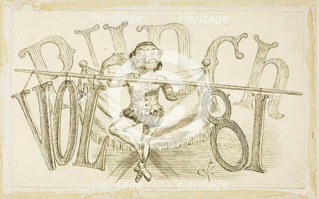 Study for Title Page from Punch, Volume 81, 1881. Creator: Charles Samuel Keene.