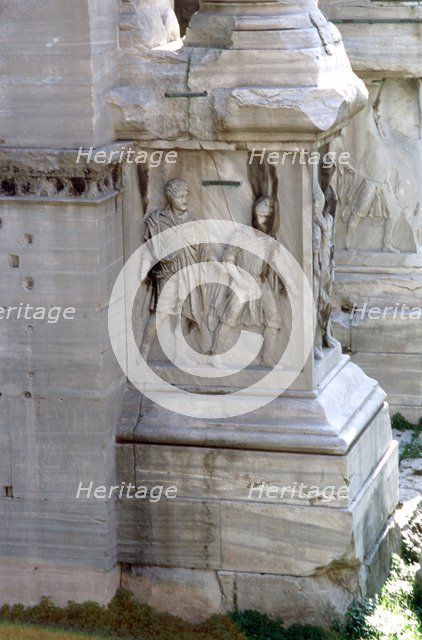 The Arch of Septimus Severus, Rome, 203 AD. Artist: Unknown