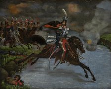 Death of Prince Józef Poniatowski, 2nd quarter of 19th century. Creator: Unknown.