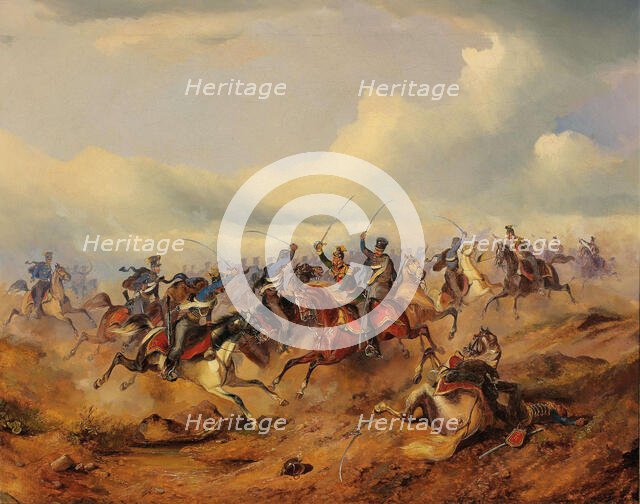 A Scene from the Hungarian Revolution on 1848-1849, c. 1850. Creator: Bensa, Alexander von (1820-1902).