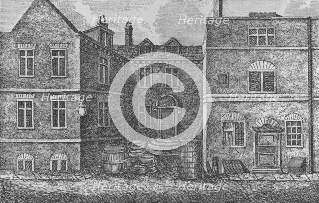 'Monteagle House, Near St. Saviour's Church, Southwark', 1808, (1912). Artist: J Pass.