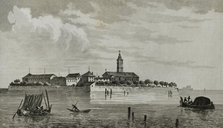 Monastery of Saint Lazarus of the Armenians, Venice, Italy, 1838.  Creator: Samuel Cholet.