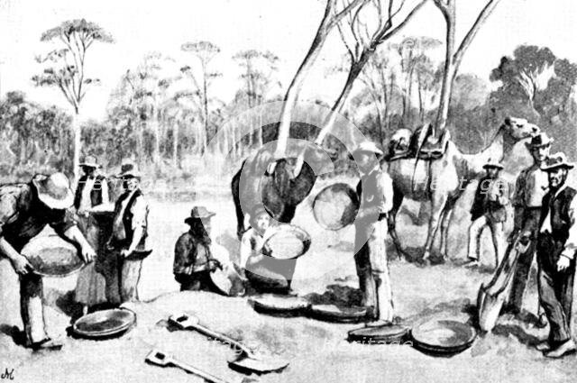 The Coolgardie Goldfields: dry blowing, 1895. Creator: George Meisenbach.