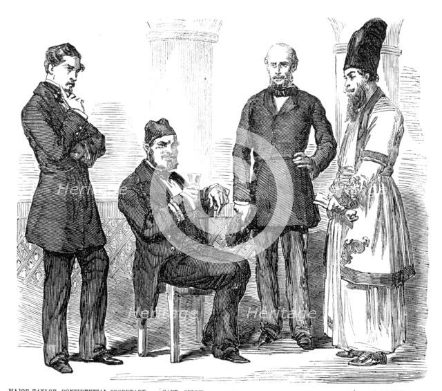 Sketches in the Persian Gulf - Persian Mission Officials - from a photograph, 1857. Creator: Unknown.