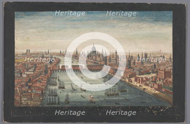 A general view of the city of London, next the river Thames', 1751. Creator: Thomas Bowles.