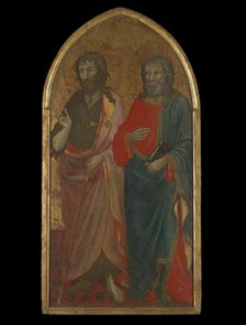 Saints John the Baptist and Matthew-Wing of a Triptych, between 1420-1425. Creator: Master of 1416.