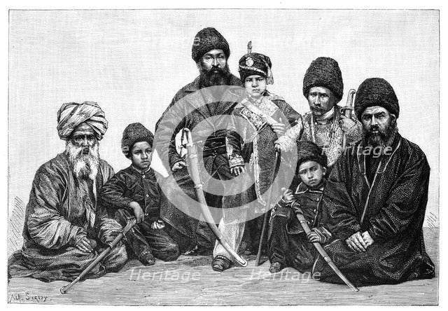 Durrani chiefs, Afghanistan, 1895. Artist: Unknown