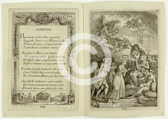 Plate 8, from Nella Venuta, 1764. Creator: Franz Edmund Weirotter.