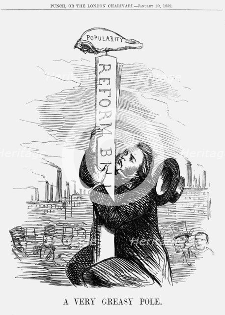 'A Very Greasy Pole', 1859. Artist: Unknown