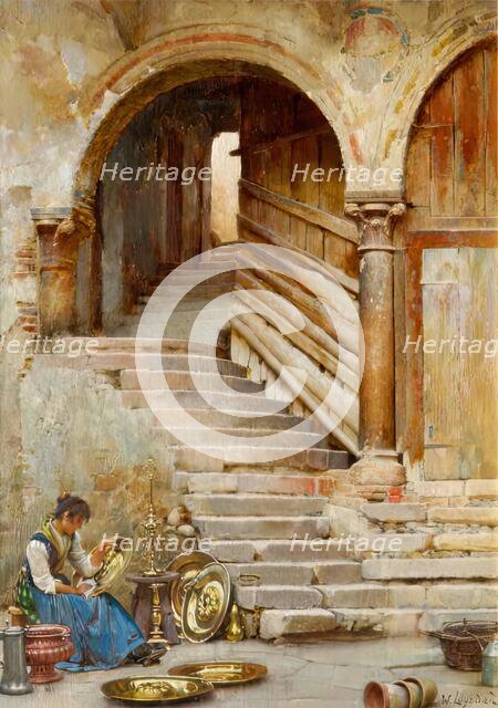 A Courtyard in Verona, 1875-1899. Creator: William Logsdail.