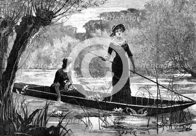 In Search of Water Lilies, 1883. Creator: Eugène Froment.