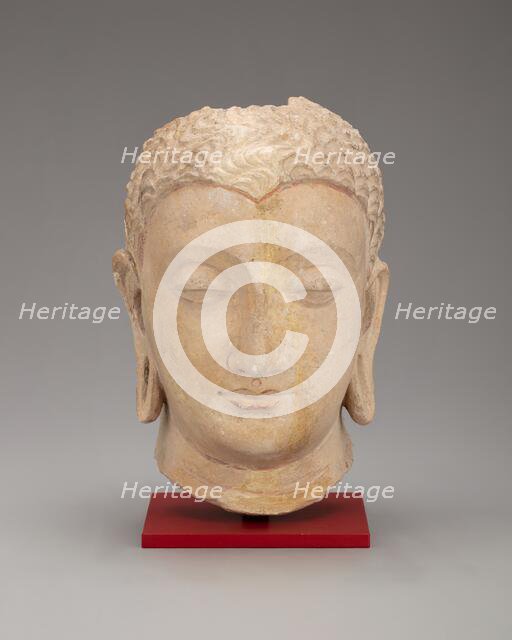 Head of Buddha, Kushan period, 3rd-5th century. Creator: Unknown.