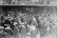Reservists at Gare de l'Est, Paris, 1914. Creator: Bain News Service.