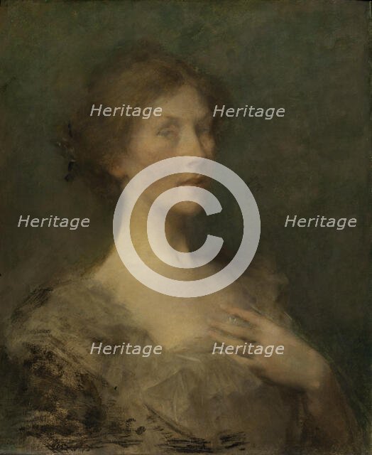 Portrait of a Lady, ca. 1895. Creator: Thomas W Dewing.