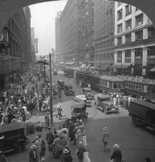 In the heart of the shopping district on State Street, Chicago, Illinois, USA, early 20th century. Artist: Keystone View Company