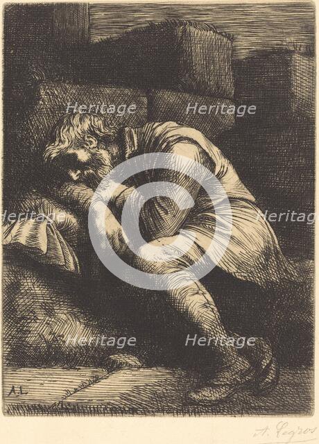 Sleeping Beggar (Mendiant endormi). Creator: Alphonse Legros.