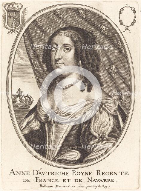 Anne of Austria. Creator: Balthasar Moncornet.