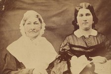 Portrait of Two Seated Women, 1860-1865. Creator: Jacob Byerly.