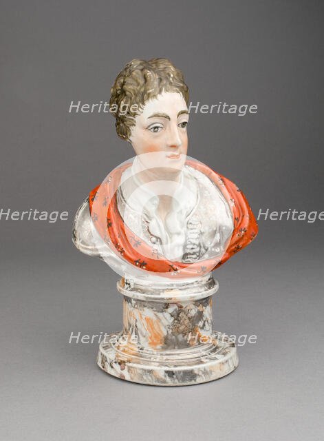 Bust of a Man, Staffordshire, 1810/20. Creator: Staffordshire Potteries.