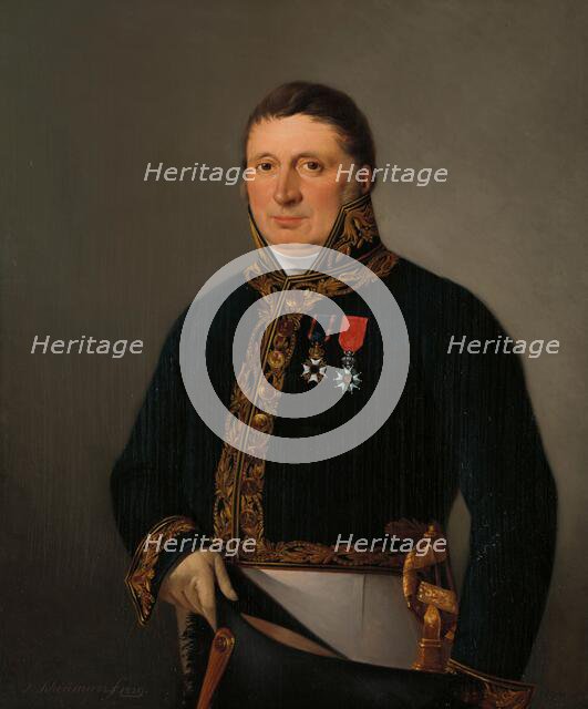 Portrait of Inspector-General A.F. Goudriaan, 1829. Creator: Izaak Schouman.