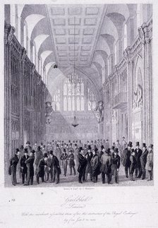 The Guildhall, London, 1838. Artist: C Matthews