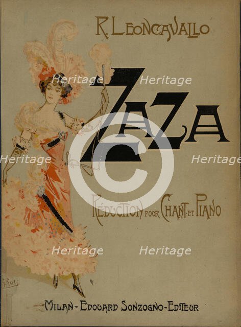 The piano score of the opera Zazà by Ruggiero Leoncavallo, 1919. Creator: Anonymous.