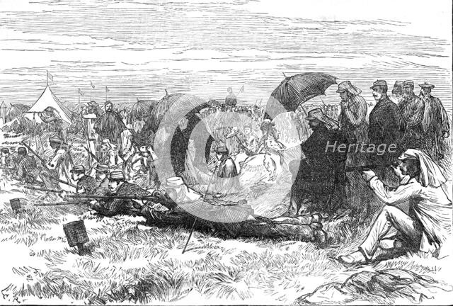 The Canadian Rifles at Wimbledon, 1872. Creator: C. R..