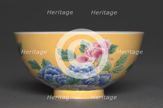 Bowl with Peonies, 1662-1722. Creator: Unknown.