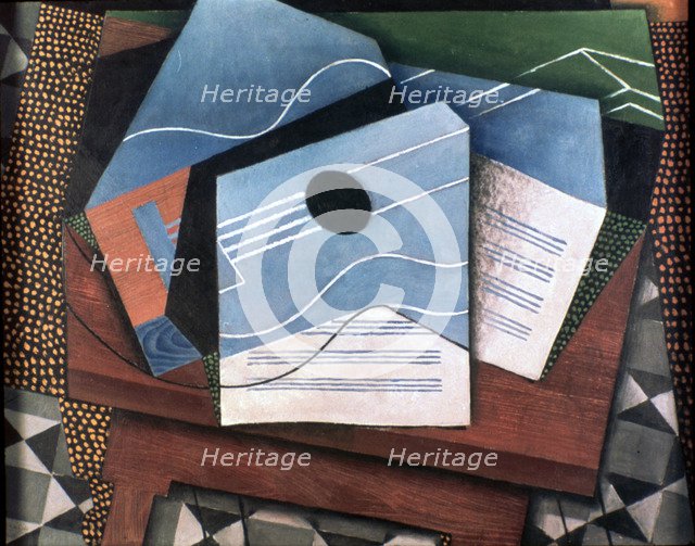 'Guitar on a Table', 1915.  Artist: Juan Gris