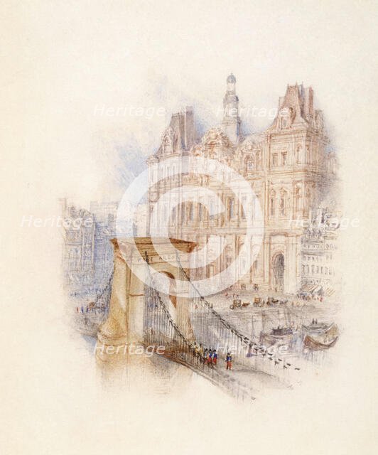 Paris: Hôtel de Ville, 1833. Creator: JMW Turner.