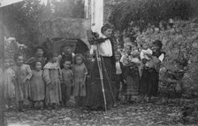 Miss Johnston & audience, Lake Como, Italy, 1899. Creator: Frances Benjamin Johnston.