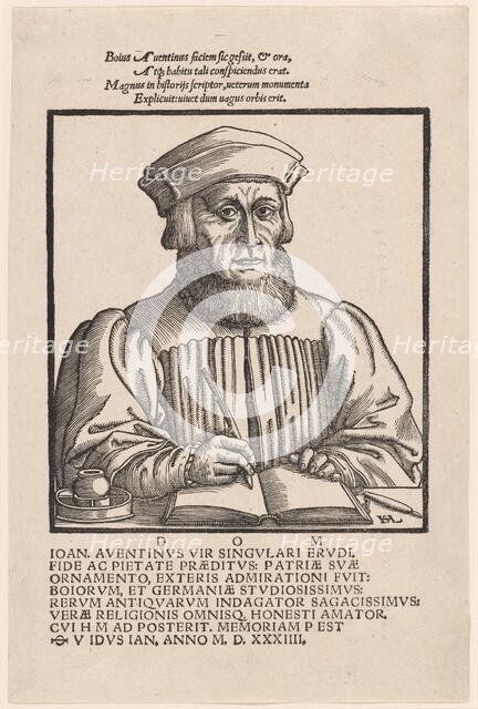 Johann Aventinus (Johann Turmair), 1554. Creator: Hans Sebald Lautensack.