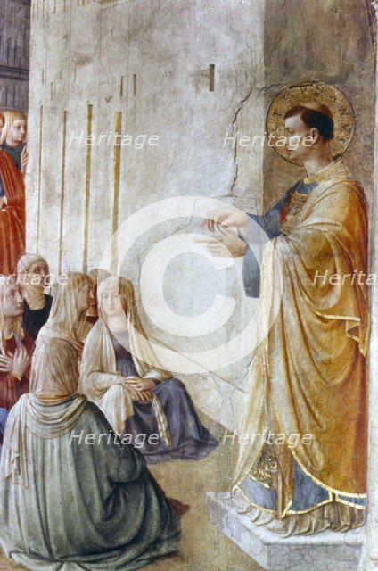 'St Stephen Preaching' (detail), mid 15th century. Artist: Fra Angelico