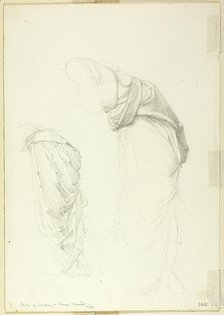 Drapery, two studies for The Mirror of Venus, c. 1873-77. Creator: Sir Edward Coley Burne-Jones.