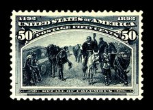 50c Recall of Columbus single, 1893. Creator: American Bank Note Company.