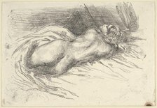 Study of a Woman Viewed from Behind, 1833., 1833. Creator: Eugene Delacroix.