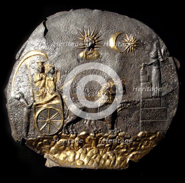 A round medallion plate describing Cybele, 2th century BC. Artist: Anonymous master  