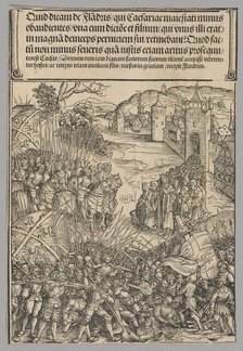 Flemish Rebellion, plate 7 from Historical Scenes from the Life of Emperor...printed c. 1520. Creator: Wolf Traut.