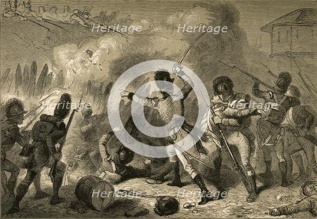 'The British Repulsed at Fort Stephenson', (1878). Creator: Albert Bobbett.