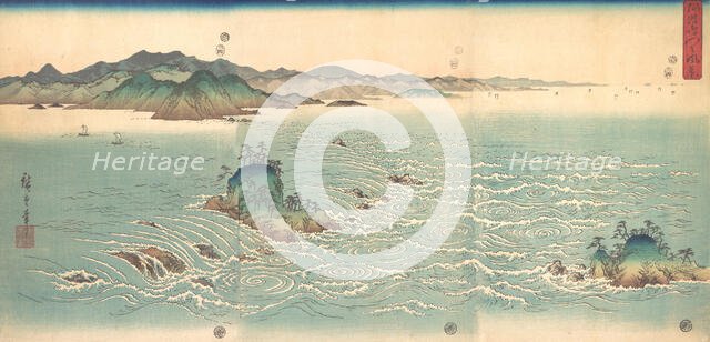 The Whirlpools of Awa, 1857., 1857. Creator: Ando Hiroshige.