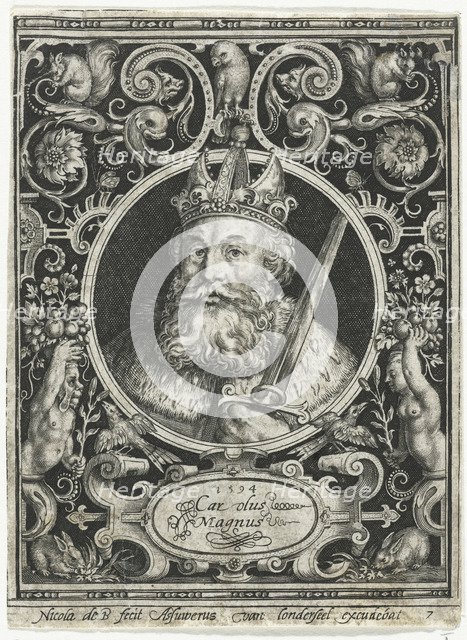 Charles the Great, King of the Franks, 1594. Artist: Bruyn, Nicolaes de (1571-1656)