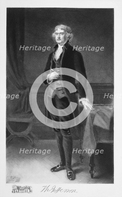 Thomas Jefferson, 3rd President of the United states of America, (1901). Artist: Unknown