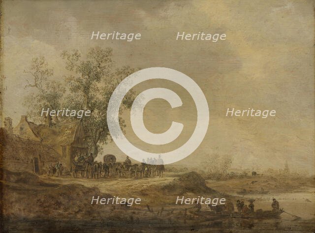 The Stop before the Inn, 1643. Creator: Jan van Goyen.