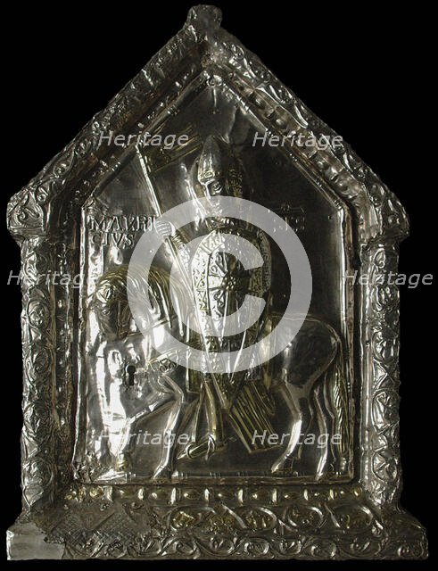 Saint Maurice equestrian. Shrine of the Children of Saint Sigismond, c.1160. Creator: Westeuropäische angewandte Kunst.