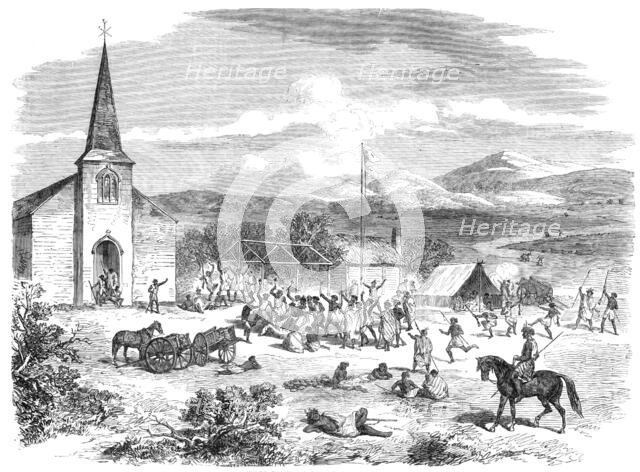 The murder of a missionary by the Maoris in New Zealand: savage dance...Pai Marire Fanatics, 1865. Creator: Unknown.