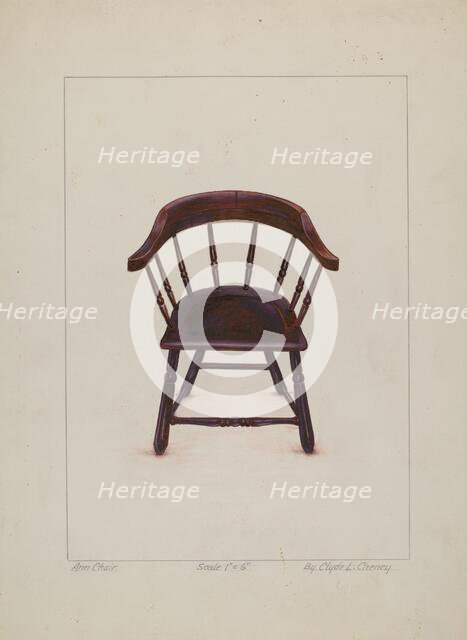 Armchair, 1935/1942. Creator: Clyde L. Cheney.