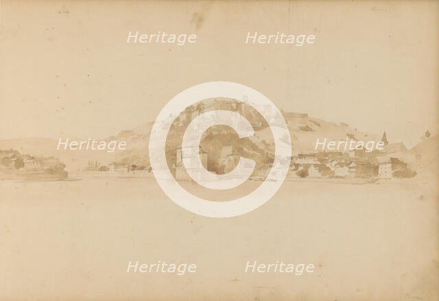 View of Passau with the Veste Oberhaus on the Georgsberg, 1820-1896. Creator: Kasparus Karsen.