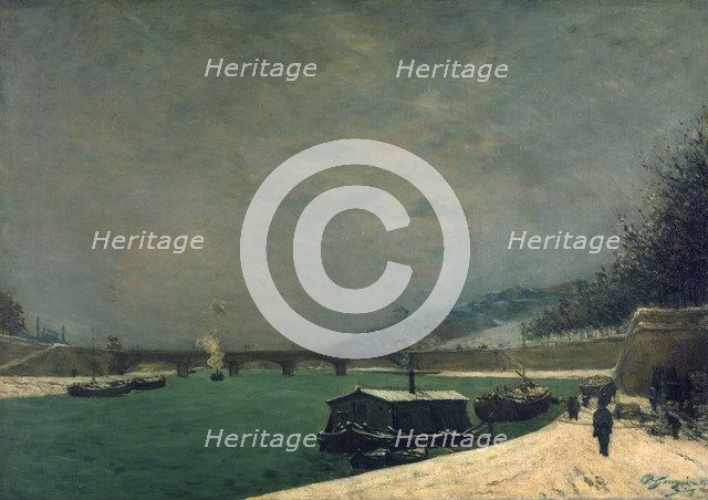 'The Seine Near the Pont de Jena', 1875.  Artist: Paul Gauguin